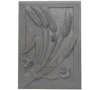 LUNA WAY CAST IRON - Lastra in ghisa Decorata "SPIGA" | Immagazzina e Riflette Calore a Lungo | Resistente all'Usura e Corrosione | Facile da Installare su camino termocamini e pareti | 50 x 70 cm