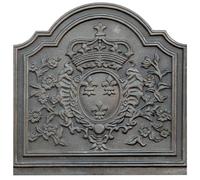 LUNA WAY CAST IRON - Piastra in Ghisa per Camino Decorata "GIGLIO REALE" | Immagazzina Calore | Protezione Focolare | Piastre Refrattarie | 50 x 50 cm, Sp. 2 cm, 100% Ghisa