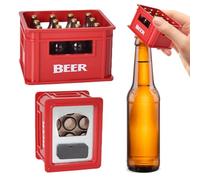 Lunaanda 2 Pezzi Apribottiglie Magnetico Creativo, 3D Forma di Scatola di Bottiglie di Birra Apribottiglie, Magnete per Frigorifero Multifunzionale, per Cucina, Patio, Bar