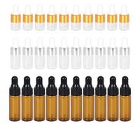 Lunaanda 30 Pezzi Flaconi Contagocce, 10 x 5ml+10 x 3ml+10 x 1ml Mini Flaconi in Vetro Vuoti con Pipette Ricaricabili Contenitori per Profumo Olio Essenziale Aromaterapia Cosmetici Laboratorio