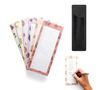 Lunaanda 6 Pezzi Blocco Note Magnetico, Blocchetti Magnetici per Lista Della Spesa con Portapenne Magnetico, Lista di Cose da Farec, Fogli Staccabili 21 9 cm, 50 Fogli per Blocco