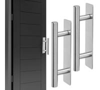Lunaanda Set di 2 Maniglie Adesive per Mobili, Acciaio Inox Spazzolato, Senza Fori, Maniglie Porta Autoadesivo per Cassetti, Armadi, Porte in Legno, Vetro e Metallo