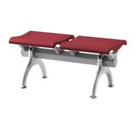 LUNAIZHUO Sedie per Sala D'attesa, Sedie per Reception a 2 Posti, Panca per Reception Aeroportuale, Panca da Ufficio in Similpelle per Stazioni di Ospedali, Banche, Mercati, Barbieri e Palestre(Red)