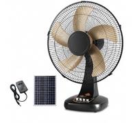 LUNAIZHUO Solar Camping Fan Portable Cordless Outdoor Table Fan with Solar Panel Battery for Greenhouse Patio RV Yard Job Site off-Grid Emergency Power Outage(16")