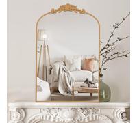 LunaMirror Filigree Specchi da parete, 98 x 66 cm, stile vintage, Sierlijke Gesneden Applicatie Retro Home Decor Specchio da parete per Woonkamer Slaapkamer Hal Entree, oro