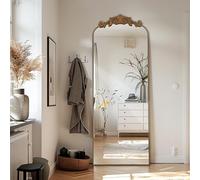 LunaMirror Filigree Specchi da terra, 146 x 44 cm, stile vintage, Sierlijke Gesneden Applicatie Retro Home Decor Specchio da parete per Woonkamer Slaapkamer Hal Entree, oro