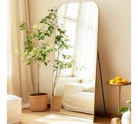 LunaMirror Specchi Grandi a Figura Intera, Grande Specchio da Pavimento Autoportante a Corpo Intero Montato a Parete per Camera da Letto, Soggiorno e Corridoio, Cornice in Alluminio Oro, 179 x 65 cm