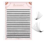 Lunamoon 14D Volume Ciglia Extension Ventagli per Ciglia 320pcs Prefabricated Fans Eyelashes Premade Fans Lashes Volume Russo(14D-0.07-D, 8-15mm)