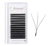 Lunamoon 3D Extension Ciglia W Delle Ciglia Ciuffetti W Forma Premade Fan Eyelash Extension Russian Volume Ventole Naturali Ciglia Ciuffetti(3D/0.07D 10 mm)