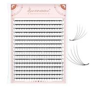 Lunamoon 5D Volume Ciglia Extension Ventagli per Ciglia 320pcs Prefabricated Fans Eyelashes Premade Fans Lashes Volume Russo(5D-0.07-C, 8-15mm)