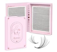 Lunamoon 7D Volume Ciglia Extension Ventagli per Ciglia 800 Fans Prefabricated Fans Eyelashes Premade Fans Lashes Volume Russo Ciglia (JX7D-0.07-C, 8-15mm)