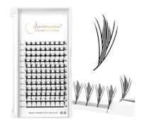 Lunamoon Extension Ciglia 3D Ciglia Ciuffetti Premade Fan Eyelash Extension Russian Volume Ventole Naturali Ciglia Ciuffetti (Tower-0.07-D, 8-15mm)