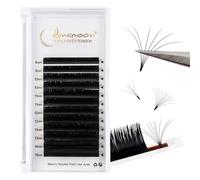 Lunamoon Extension Ciglia Easy Fan Lashes Automatic Blooming Extension Ciglia Finte 2D~20D Estensioni Ciglia Ciuffetti Volume Russo Ciglia Finte(0.1C,mix8-15mm)