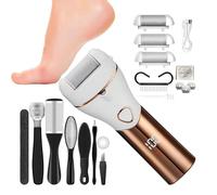 Lunaobrik Attrezzo per pedicure per piedi | Solvente elettrico per calli | Rimozione professionale del piede dalle cellule morte della pelle morta, kit per la cura del piede per calli spessi e ruvidi
