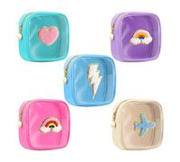 Lunaobrik Borsa organizer per il trucco - Organizer impermeabile per articoli da toeletta, borsa con cerniera per cosmetici per le vacanze, aeroplano bagno bagno toilette pennello rossetto fondotinta