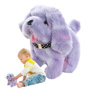 Lunaobrik Cane che parla che cammina, giocattolo per cani in movimento per cani, cucciolo di peluche, giocattolo interattivo, giocattolo da passeggio animato realistico, per feste e compleanni