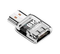 Lunaobrik Convertidor De Monitor | Conector De Conversión Bidireccional 60 Hz 8K, Convertidor Macho A Hembra para Ordenador,para Conferencia Oficina En Casa Estudio Sala De Juegos Sala De Cine