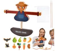 Lunaobrik Giocattolo Equilibrio per Bambini | Giocattolo per Motorie Sottili, Educativo di Apprendimento Precoce con di Legno | Gioco di Bilanciamento e Abilità Motorie Fine