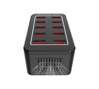 Lunaobrik Hub De Carga USB, Cargador de 10 Puertos para Teléfonos - Bloque de Carga para Múltiples Equipos,para Estudiantes Jugadores Oficina en Casa Hotel Dormitorio Sala de Estar Taller