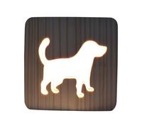 Lunaobrik Lampada per Cameretta - Lampada LED Cane In Legno,Luce Notturna A Led - Camera da Bambine Decorazione Casa Comodino Scrivania Studio Scuola Asilo Corridoio Uso Quotidiano Interno