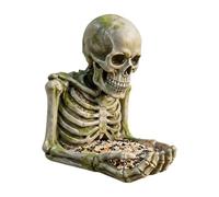 Lunaobrik Mangiatoia per, impermeabile, con teschio, per esterni, per terrazze, prato, esterni, cortile, balcone, di osservazione degli,