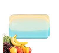 Lunaobrik Sacchetti per alimenti riutilizzabili,Contenitori in silicone impermeabili - Sacchetti di conservazione in silicone per alimenti e snack | Per carni verdure frutta pasto pranzo