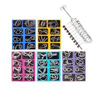 Lunaobrik Set di puzzle in filo metallico, memoria e giocattoli educativi, gioco di abilità per separare e collegare, per bambini adulti a casa, feste di viaggio
