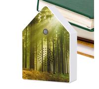 Lunaobrik Singing Bird Box | White Noise Music Device with Timer | Bird Chirping Box with Motion Sensor | for Home Garden Bedroom Bathroom Yoga Spa Meditation Travel