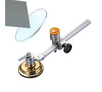 Lunaobrik Tagliavetro per cerchi,Robusto e preciso regolabile | Strumento per tagliare pezzi di vetro rotondi - Per cantiere casa ristrutturazione specchio riparazione di finestre