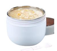 Lunaobrik Thermo-Lebensmittelbehälter,600ml Leckdichte Edelstahl Suppentasse Mit Löffel Und Silikongriff - Wiederverwendbare Suppen-Isolierkanne | Für Büroangestellte Und