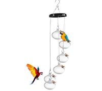 Lunaobrik Wind Chimes Hummingbird Feeder - Set di 6 Hummingbird Water Drinking Wind Chimes | Tree Window Mount Garden Ornament Bird Feeder for Parks, Backyard, Patio