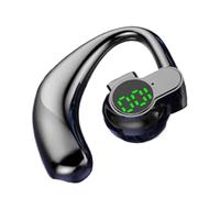 Lunaobrik Wireless Earbuds with Earhooks | Sports Earbuds | Digital Display Headset for Music Phone Calls Running Study Play Game Work Gym Swimming Home