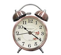 lunaoo Sveglia Classica Vintage Forte, Sveglia da Comodino a Doppia Campana Silenziosa Sveglia Analogica Senza Ticchettio per Bambini Adulti