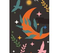 Lunar Garden Hardcover Notebook - 240 Pages: Large Crescent Moon & Botanical Design | 8.25 x 11 in College-Ruled Lined Journal | Ideal for Writers, Teachers, Students & Spiritual Gifts