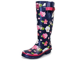 Lunar Garden - Stivali di gomma Outdoor Donna, Blu (Navy), 40 EU