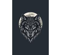 Lunar Guardian Wolf Notebook: Moon Wolf Journal for Writing Sketching Notes | Dark Fantasy Animal Notebook | Full Moon Art Black Cover | Wolf Lover Gift for Teens Adults | Notetaking | Writing Journal
