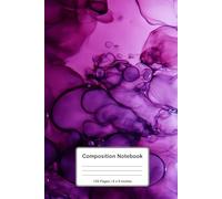 Lunar Ink Abstract Liquid Composition Notebook | 120 Pages, 6x9 Size | Aesthetic Marble Journal for Writing, School, Notes & Creativity