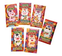Lunar New Year Red Packet Set | Versatile, 9x17cm, Embossed Foil 6 Pcs, 2025 New Year Red Envelopes | For Money | For Adults Family Kids Neighbors Home Community Gathering Party