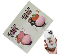 Lunar New Year Stickers - 2 Pieces Soft Butt Spring Festival Decal,Waterproof Good Luck 3D Sticker - Kids Adults Water Bottle Scrapbook Laptop Skateboard Journal Phone