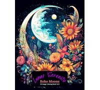 Lunar Serenity: Boho Moons Coloring Book Vol 1