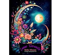 Lunar Serenity: Boho Moons Coloring Book Vol 3