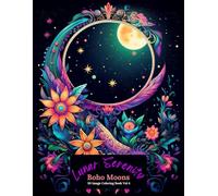 Lunar Serenity: Boho Moons Coloring Book Vol 4