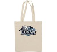 Lunar Space Exploration and Technology Academy - Borsa tote in cotone naturale, colore: Bianco