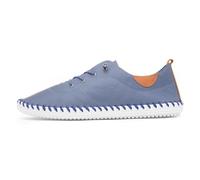 Lunar St Ives - Plimsoll in pelle, Blu (Blu medio), 39 EU