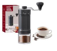 LunarFiery - Macinacaffè manuale con fresa conica in ceramica, 40 livelli di macinatura regolabili, macinacaffè portatile da 320g con manovella manuale per caffè in grani per casa, campeggio, ufficio
