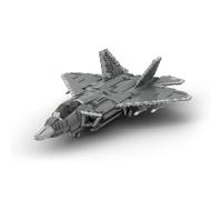Lunaro MOC F-22 Raptor Fighter Jet Model, kit di costruzione in scala 1:35, con diversi tipi di missili, cabina di guida trasparente e dettagli realistici, per fan dei modelli militari (2019 pezzi)