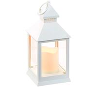 Lunartec Candele LED - GUIDATO Candela della Tomba con Timer: Lanterna con Candela LED tremolante e Timer, Funzionamento a Batteria, Bianco (Candela della Tomba con Batteria e Timer)