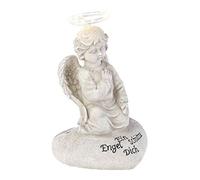 Lunartec Angelo con Luce per Scavare: Figura di Angelo Custode con Luce Solare a LED, 7 LED, 20 cm, IP44 (Decorazioni tombali)