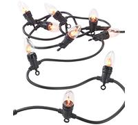 Lunartec Indoor Decorative String Lights - catena luminosa tremolante: Stringa di luci, 10 lampadine in ottica fiamma, IP44 (catena luminosa effetto fiamma, effetto fuoco camino, esterno)