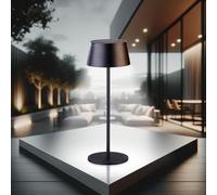 Lunartec Lampada da Tavolo Solare: Lampada da Tavolo Solare a LED, 150 Lumen, 1.200 mAh (a Batteria, LED, Giardino)
